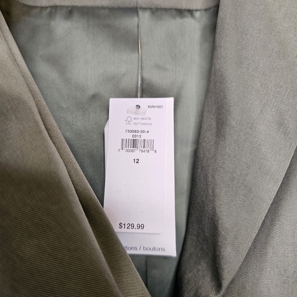 2/$50 🌵 | NWT | Banana Republic | Green Cropped Blazer - Picture 9 of 10